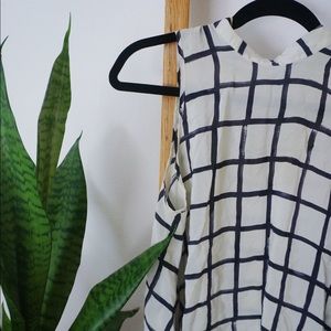 Anthropologie windowpane blouse